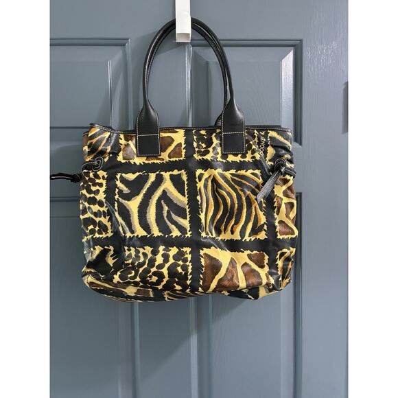 DOONEY & BURKE RAWR ANIMAL PRINT SHOULDER PURSE TOTE BAG SIZE 18L 7W 13 H - Picture 1 of 8